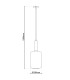 Fumo Tall Slim Pendant Ceiling Light Black 1xE27-3