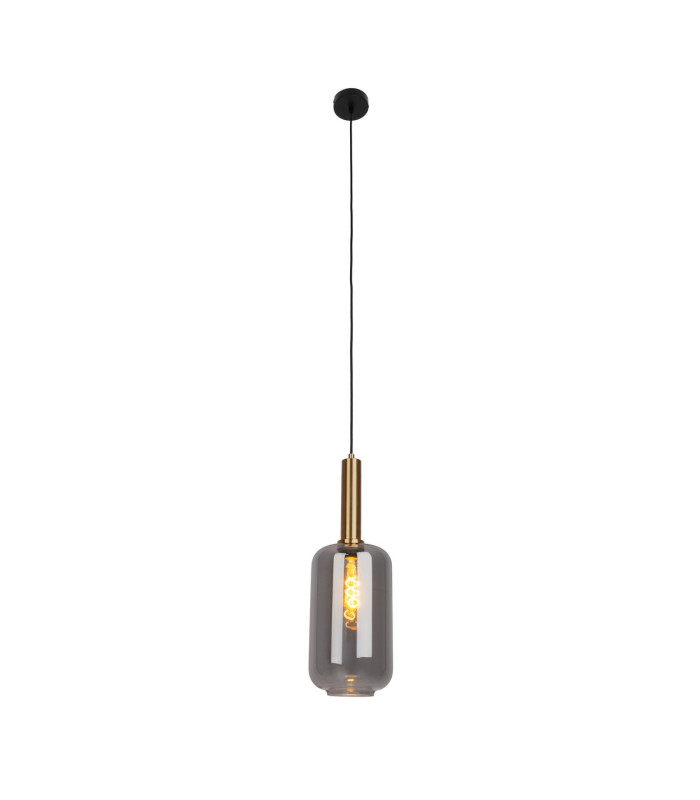 Fumo Tall Slim Pendant Ceiling Light Black 1xE27-4
