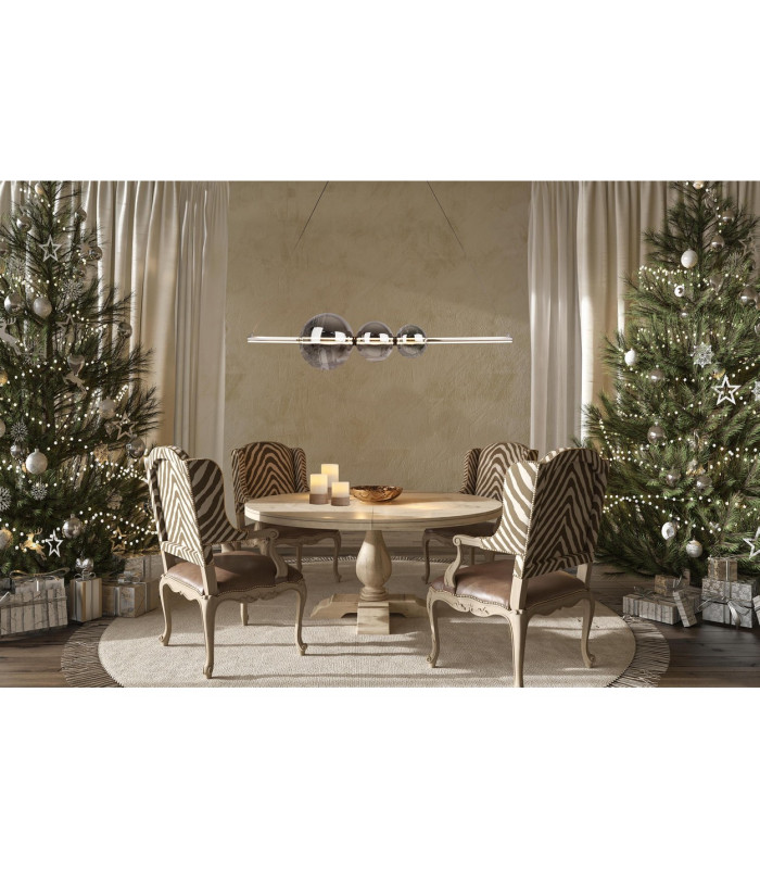 Nova Dimmable LED Triple Pendant Ceiling Light Chrome 3000K-2