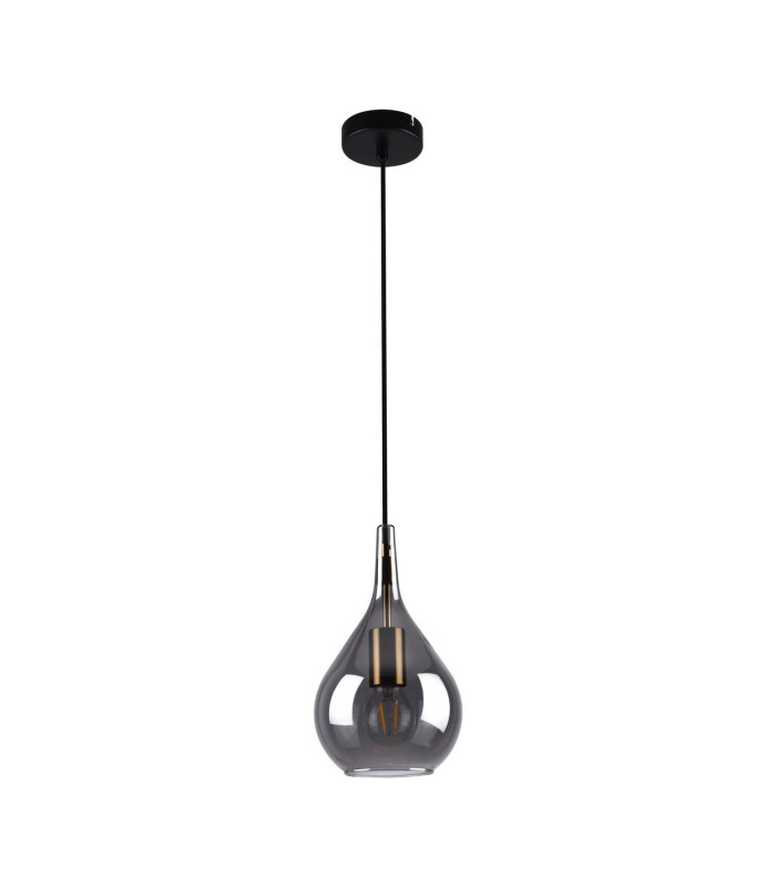 Gota 20cm Dome Pendant Ceiling Light Black 1xE27-1