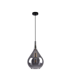 Gota 25cm Dome Pendant Ceiling Light Black 1xE27-1