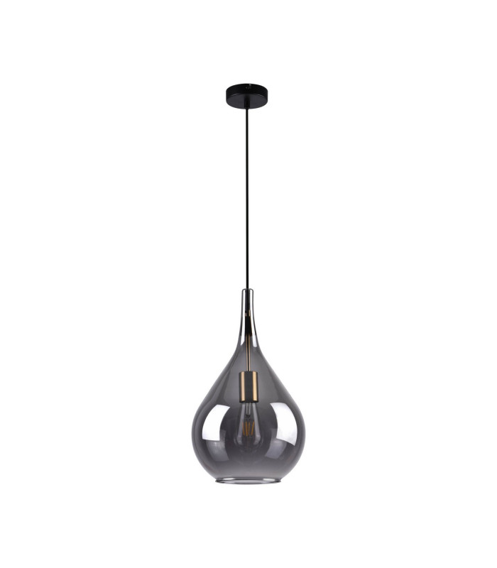 Gota 25cm Dome Pendant Ceiling Light Black 1xE27-1