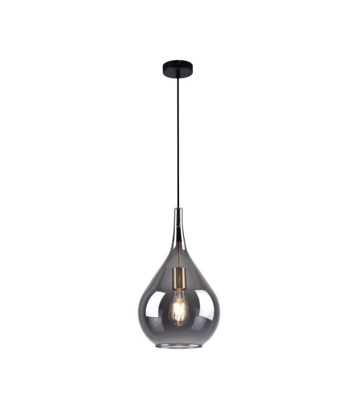Gota 25cm Dome Pendant Ceiling Light Black 1xE27-4