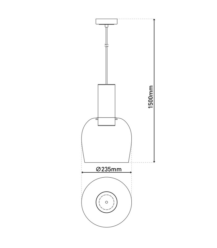Funda Dome Pendant Ceiling Light Brass 1xE27-3
