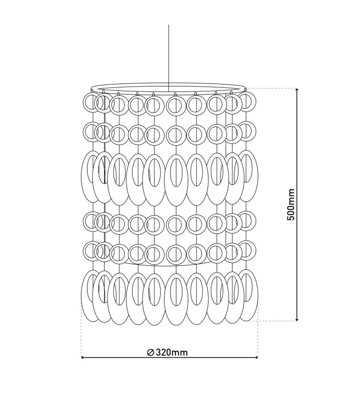 Lina Pendant Ceiling Light White 1xE27-4