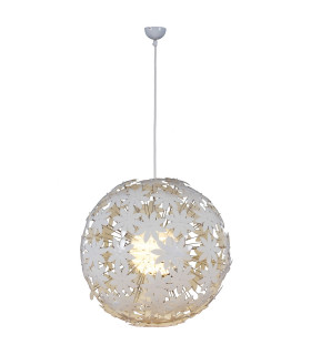 Flowery Meadow Spherical Pendant Ceiling Light White 1xE27-1