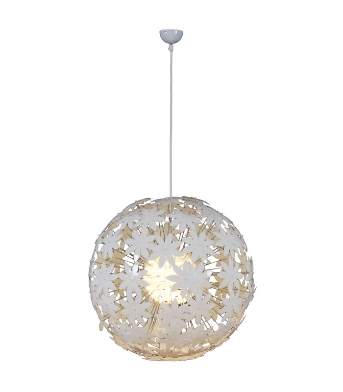 Flowery Meadow Spherical Pendant Ceiling Light White 1xE27-1