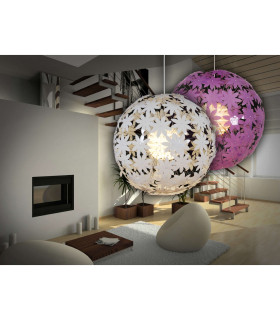 Flowery Meadow Spherical Pendant Ceiling Light White 1xE27-2
