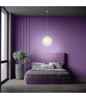 Lotus Spherical Pendant Ceiling Light White-2