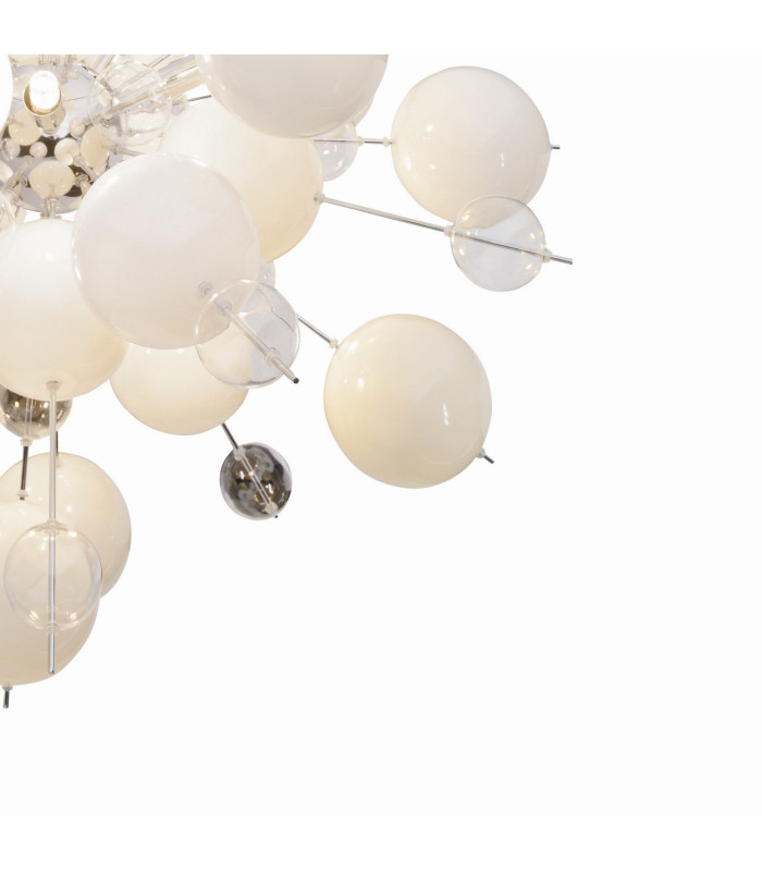 Explosion 65cm Spherical Pendant Ceiling Light White 10xG9-7