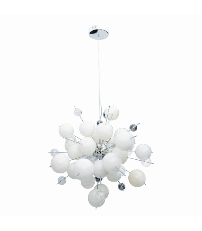 Explosion 65cm Spherical Pendant Ceiling Light White 10xG9-8