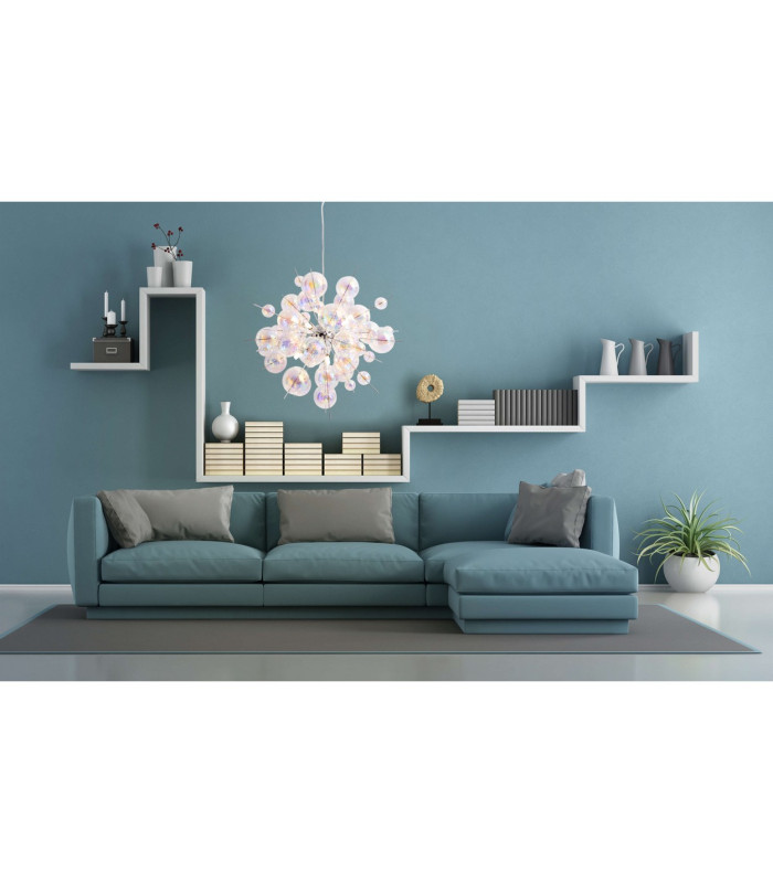 Explosion 65cm Spherical Pendant Ceiling Light Iridescent 10xG9-3