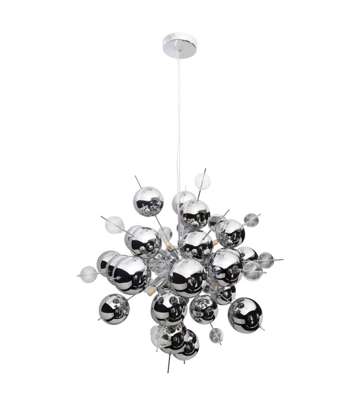 Explosion 65cm Spherical Pendant Ceiling Light Chrome 10xG9-1