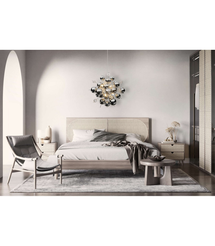 Explosion 65cm Spherical Pendant Ceiling Light Chrome 10xG9-5