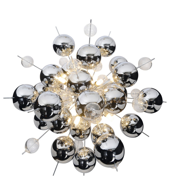 Explosion 65cm Spherical Pendant Ceiling Light Chrome 10xG9-8