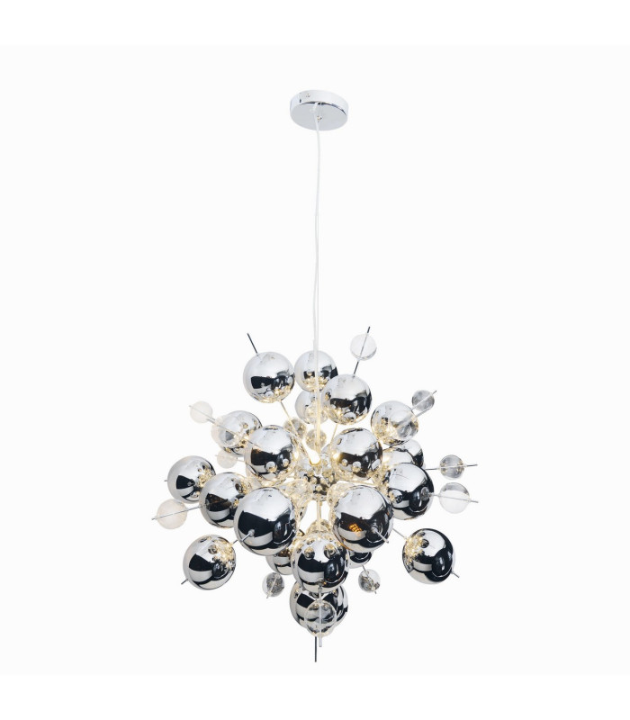 Explosion 65cm Spherical Pendant Ceiling Light Chrome 10xG9-9