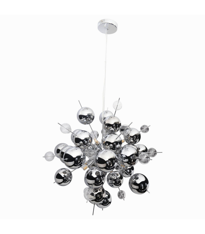 Explosion 65cm Spherical Pendant Ceiling Light Chrome 10xG9-12