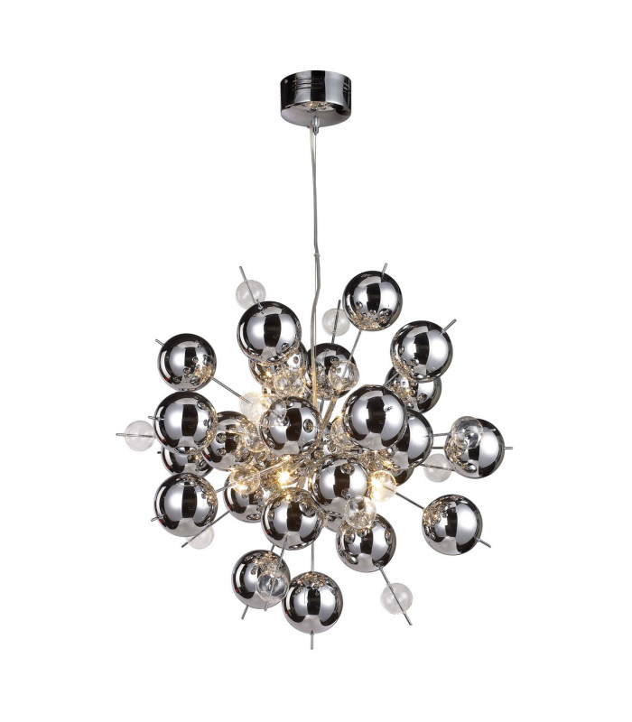 Explosion 65cm Spherical Pendant Ceiling Light Chrome 10xG9-14