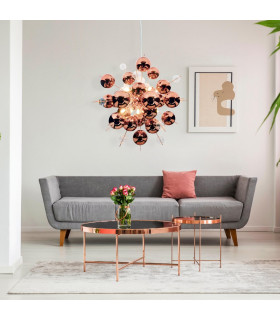 Explosion 65cm Spherical Pendant Ceiling Light Copper 10xG9-2