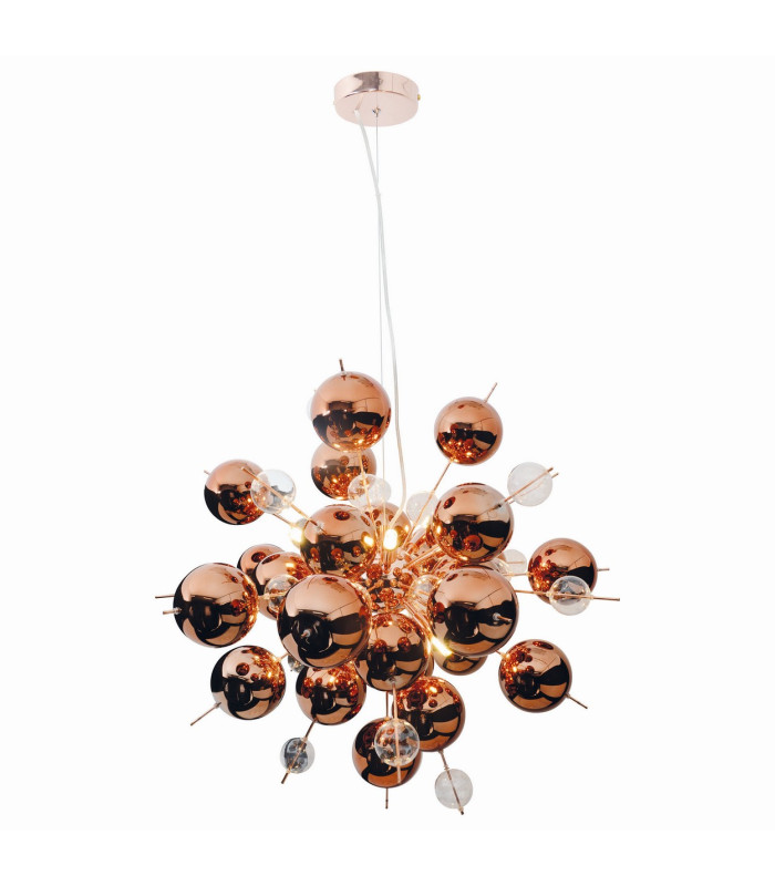 Explosion 65cm Spherical Pendant Ceiling Light Copper 10xG9-4