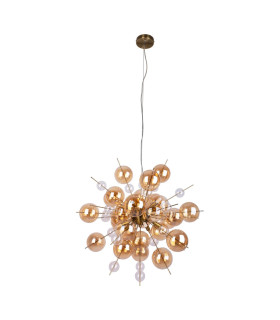 Explosion 65cm Spherical Pendant Ceiling Light Amber 10xG9-1