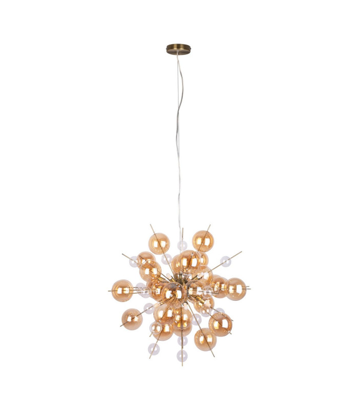 Explosion 65cm Spherical Pendant Ceiling Light Amber 10xG9-6
