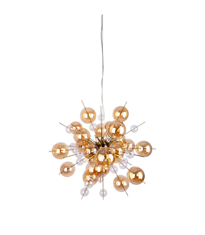 Explosion 65cm Spherical Pendant Ceiling Light Amber 10xG9-8