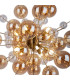 Explosion 65cm Spherical Pendant Ceiling Light Amber 10xG9-12