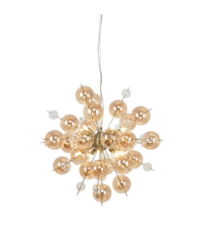 Explosion 65cm Spherical Pendant Ceiling Light Amber 10xG9-13
