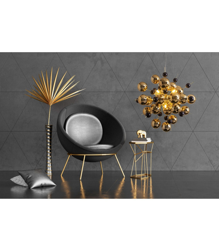 Explosion 65cm Spherical Pendant Ceiling Light Gold 10xG9-3