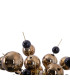 Explosion 65cm Spherical Pendant Ceiling Light Gold 10xG9-10