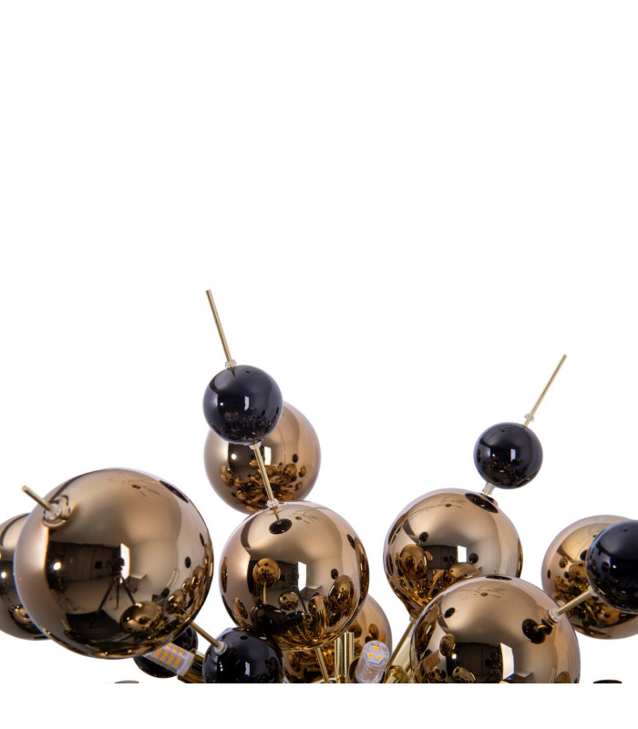 Explosion 65cm Spherical Pendant Ceiling Light Gold 10xG9-10