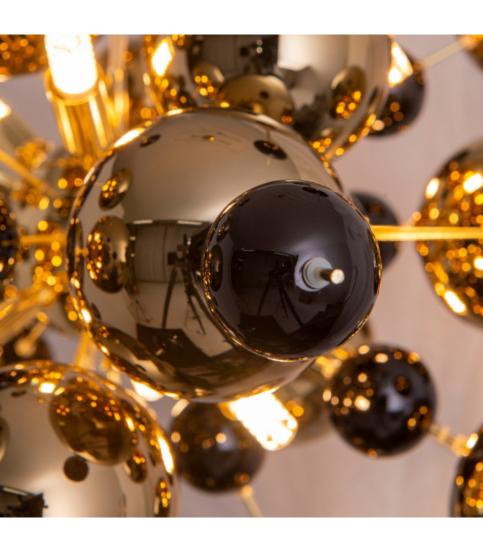 Explosion 65cm Spherical Pendant Ceiling Light Gold 10xG9-11