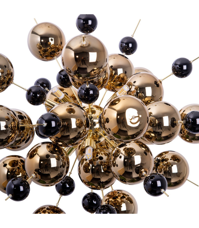 Explosion 65cm Spherical Pendant Ceiling Light Gold 10xG9-12