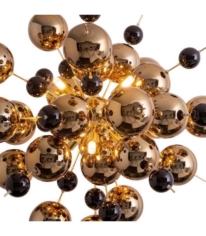 Explosion 65cm Spherical Pendant Ceiling Light Gold 10xG9-13