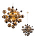 Explosion 65cm Spherical Pendant Ceiling Light Gold 10xG9-14