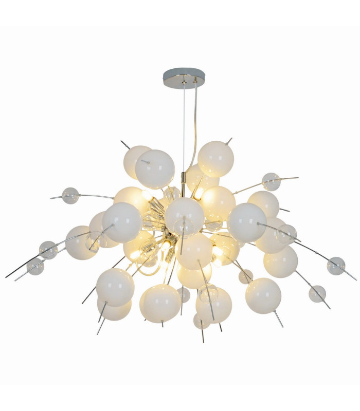 Explosion 98cm Spherical Pendant Ceiling Light White 10xG9-5