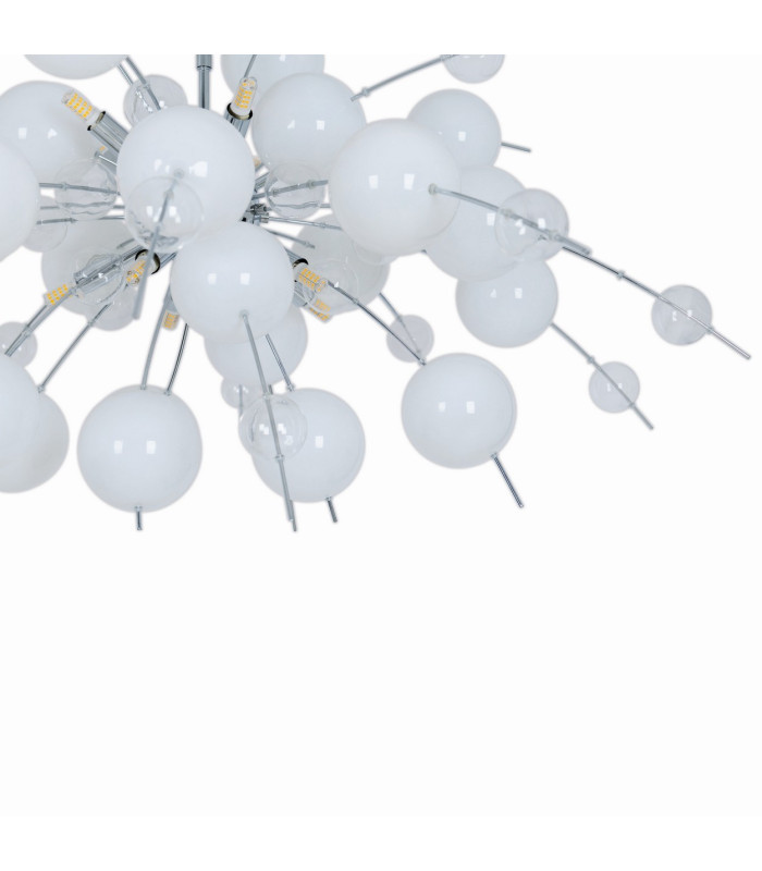 Explosion 98cm Spherical Pendant Ceiling Light White 10xG9-9