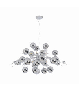 Explosion 98cm Spherical Pendant Ceiling Light Chrome 10xG9-1