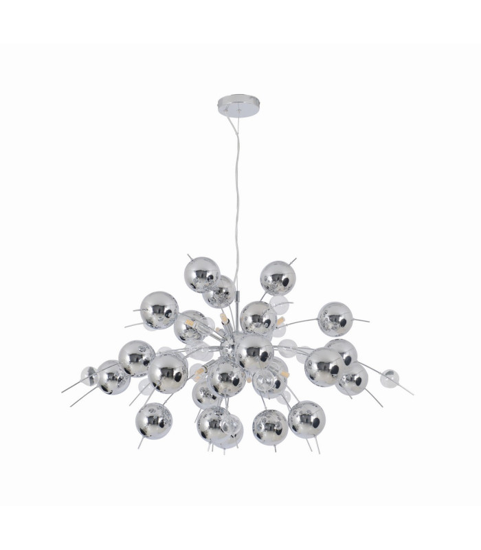 Explosion 98cm Spherical Pendant Ceiling Light Chrome 10xG9-1