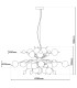 Explosion 98cm Spherical Pendant Ceiling Light Chrome 10xG9-3