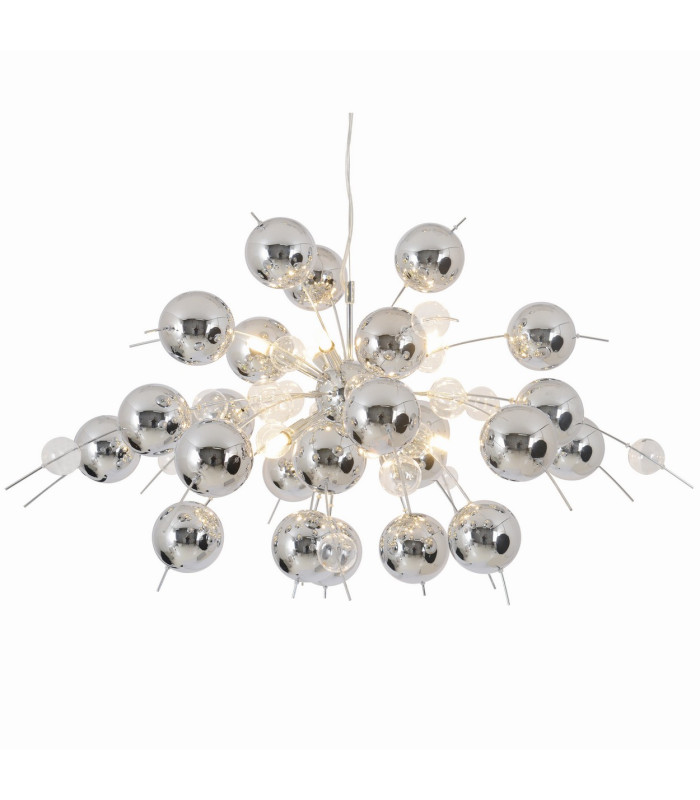 Explosion 98cm Spherical Pendant Ceiling Light Chrome 10xG9-5