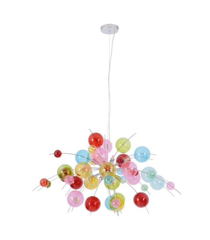 Explosion 98cm Spherical Pendant Ceiling Light Multi Colour 10xG9-1