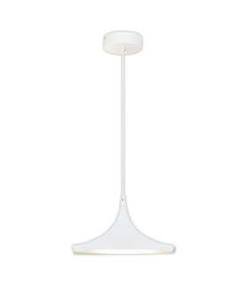 Oslo LED 37cm Dome Pendant Ceiling Light White 3000K-1