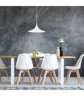 Oslo LED 37cm Dome Pendant Ceiling Light White 3000K-2