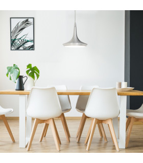 Oslo LED 22cm Dome Pendant Ceiling Light Aluminium 3000K-2