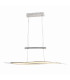 Wave Dimmable LED Bar Pendant Ceiling Light Chrome 3000K-1