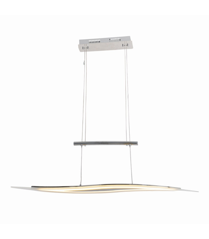 Wave Dimmable LED Bar Pendant Ceiling Light Chrome 3000K-1