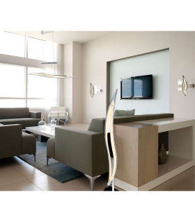 Wave Dimmable LED Bar Pendant Ceiling Light Chrome 3000K-2