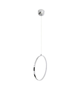 Loop Line LED Ring Pendant Ceiling Light Chrome 3000K-1